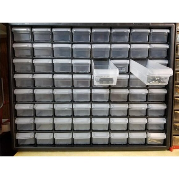 64-Drawer Plastic Drawer Storage Cabinet for Garage Organization - Picture 1 of 2